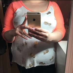 Pineapple baseball tee